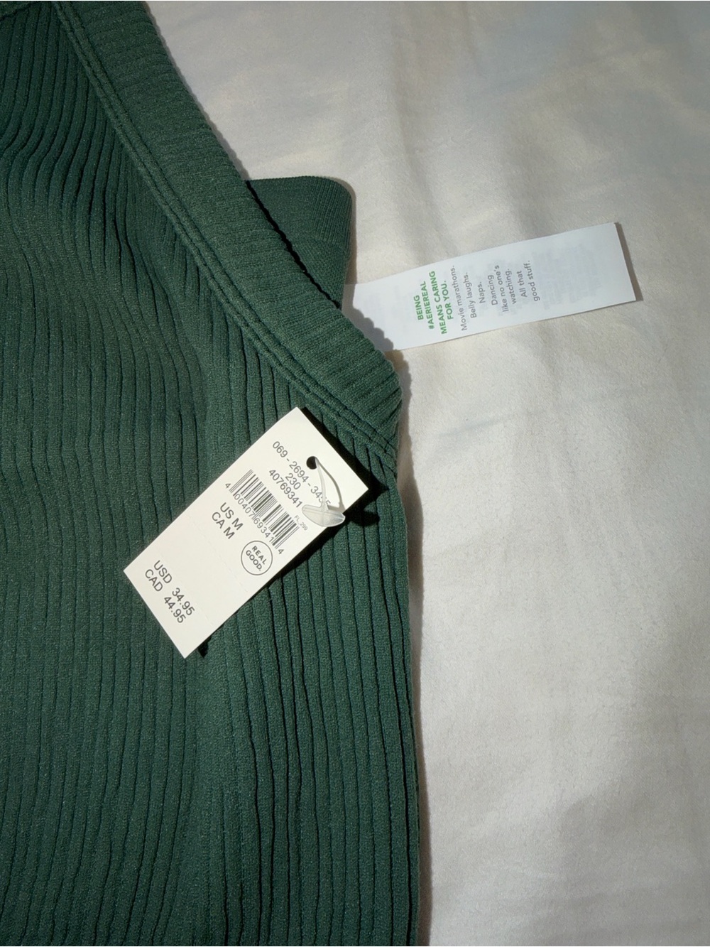 Aerie Ribbed Sleeveless tops 2 pack Yellow and green - Picture 6 of 10
